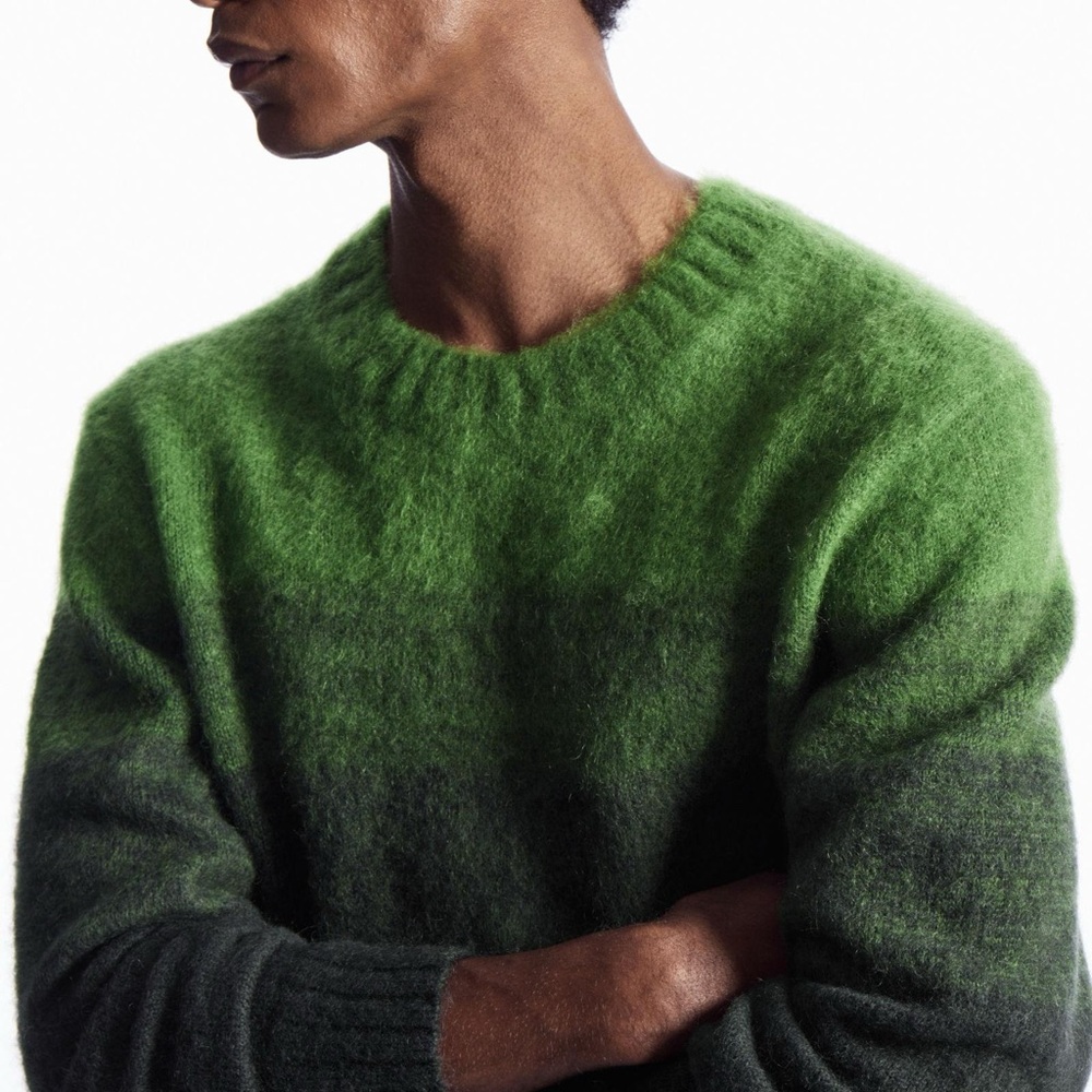 COS mohair blend green ombre sweater
